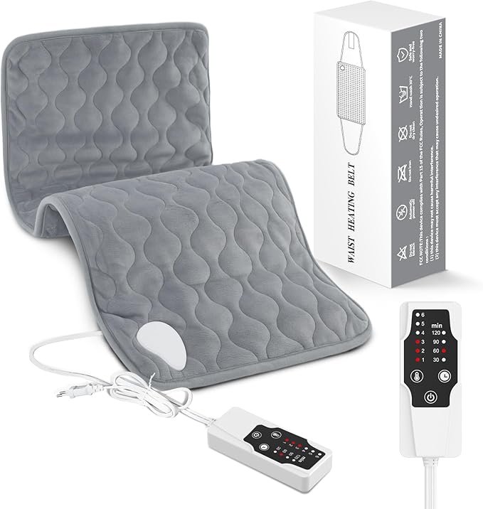 Heating Pad for Back Neck Shoulder Pain, Electric Heating Pad Auto Shut Off, Fast Heat, Large Heating Pad Gifts for Women Men, Machine Washable, Overheat Protection-12''×24''
