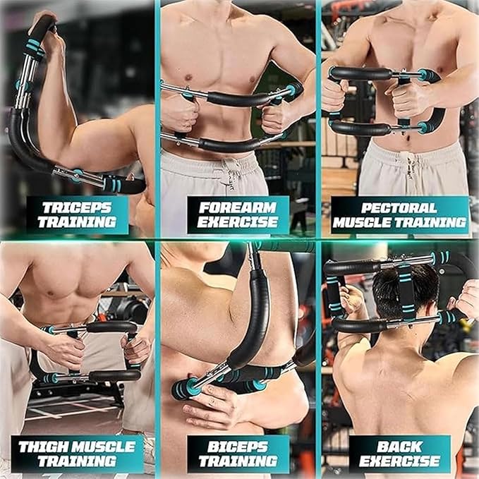 Arm Trainer, Adjustable 20-110lbs Chest Workout Equipment, Portable Arm and Chest Muscle Trainer, Gorilla Bar for Chest Workout, Upper Body Workout Equipment for Men and Women