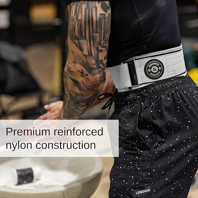 Weight Lifting Belt for Squats, Weightlifting Belt for Deadlifts - 4in Back Support for Bodybuilding | Powerlifting, Locking Metal Buckle, Weight Lifting Belts for Men - Quick Locking