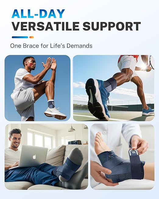 Ankle Brace for Men Women with Quick Lace Up, Adjustable Figure 8 Compression Support for Achilles Tendonitis, Ankle Sprain & Swelling Relief for Volleyball, Running & Daily Wear, S