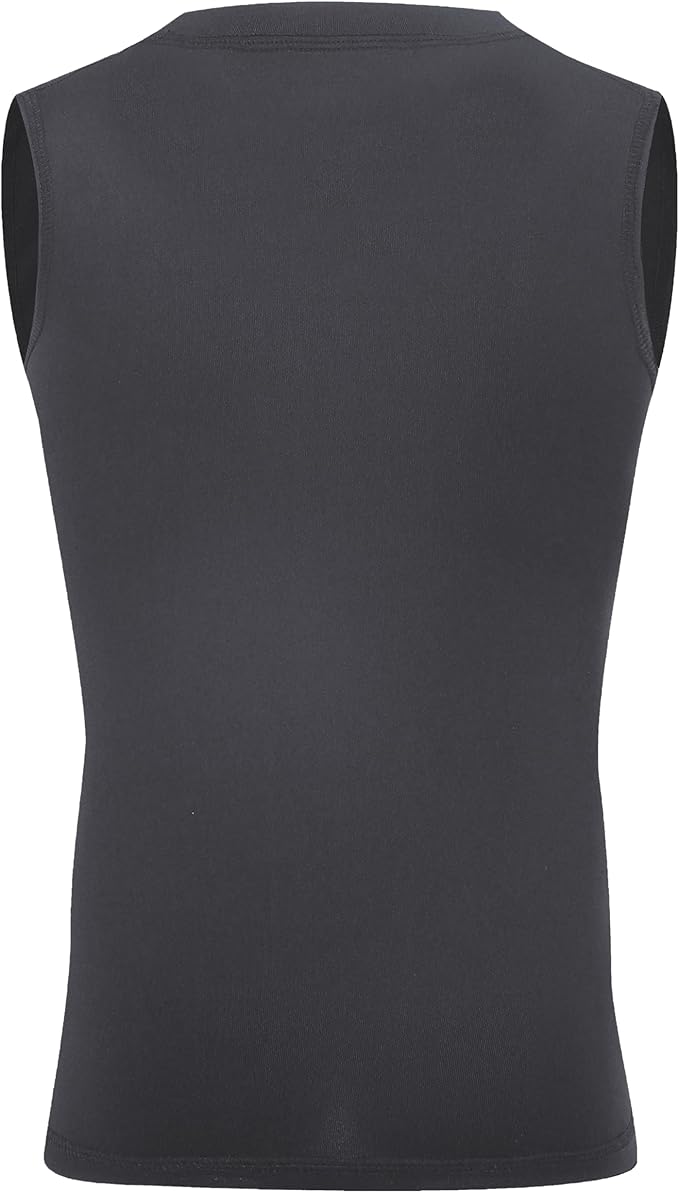 Youth Boy Girls Sleeveless Compression Shirt Kid Athletic Tank Top Quick Dry Basketball Football Undershirt