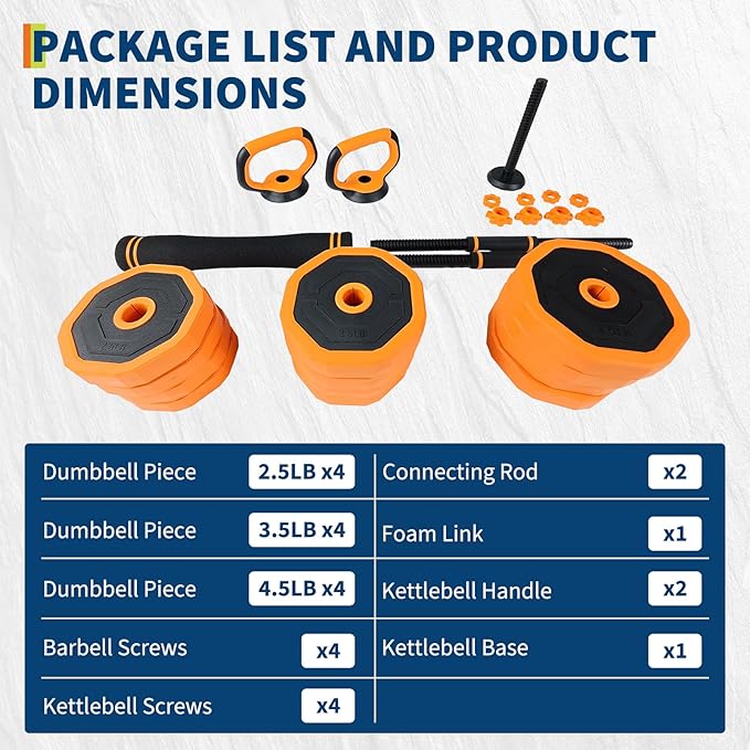 Adjustable Dumbbells, 44/66/88lbs Free Weight Set with Connector,4 In1 Dumbbells Set Used As Barbell,Kettlebells,Push Up Stand for Home Gym
