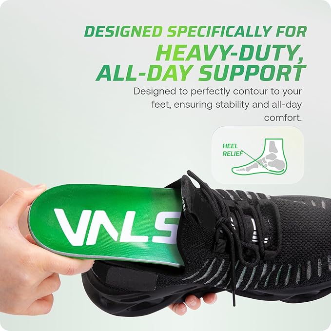 VALSOLE 250+ lbs Plantar Fasciitis High Arch Support Insole for Men Women,Heavy Duty Support Pain Relief Orthotics Insert,Relieve Flat Feet,High Arch,Foot Pain,Standing All Day Boot Work Shoe Insole