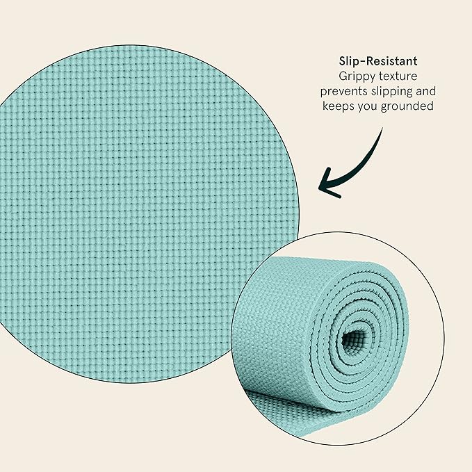 Retrospec Pismo Yoga Mat w/Nylon Strap for Men & Women - Non Slip Exercise Mat for Yoga, Pilates, Stretching, Floor & Fitness Workouts, .5mm Thick, Easy to Clean