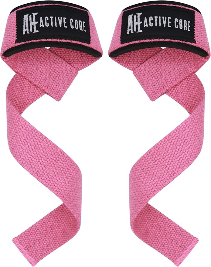 Lifting Wrist Straps for Weightlifting, Weight Lifting Straps Gym Strength Training, Neoprene Padded Wrist Support, Deadlift Straps for Men & Women, 22.5 Inch Cotton