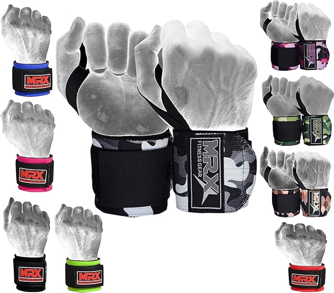 MRX Weight Lifting Wrist Wraps for Wrist Support Lifting Straps Gym Bodybuilding Training Workout for Men and Women