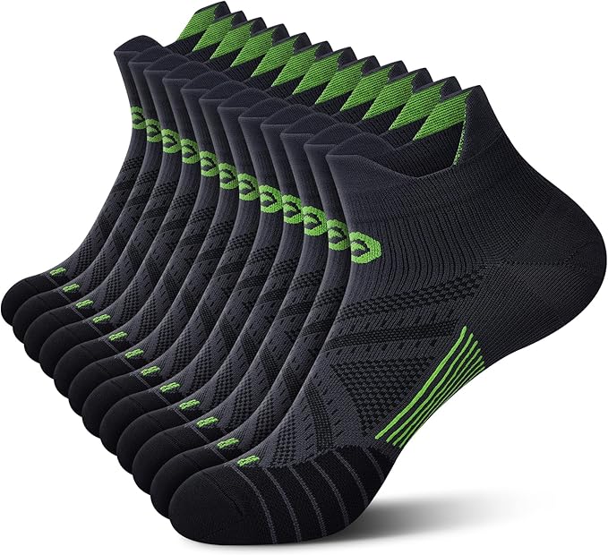 PAPLUS Compression Socks for Men & Women, 2/4/6 Pairs Ankle Running Socks with Arch Support, Ankle Support, Plantar Fasciitis