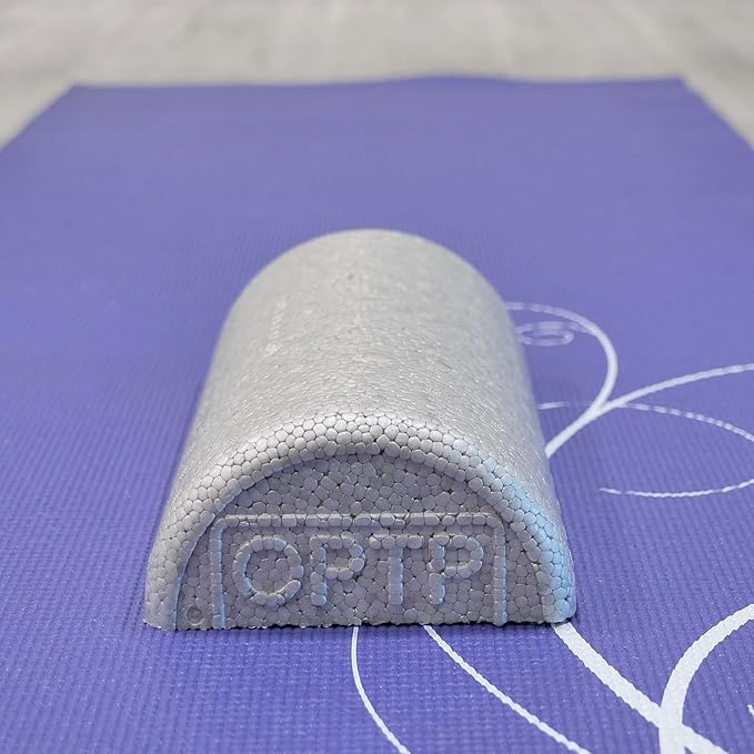 OPTP Silver AXIS Foam Roller, Moderate Density for Sports Medicine, Physical Therapy, Pilates, Yoga - Myofascial Release on Trigger Points (Silver Moderate Density, 12" x 3" Half-Round)