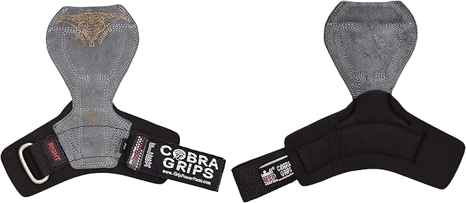 Cobra Grips Flex Model Weight Lifting Gloves Heavy Duty Straps Alternative Power Lifting Hooks for Deadlifts with Padded Wrist Wrap Support Bodybuilding