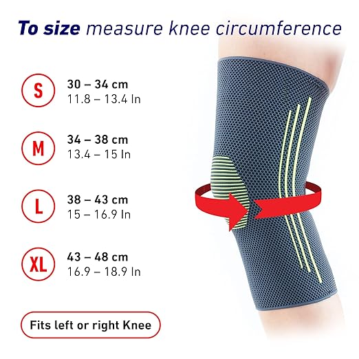 Neo-G Knee Compression Sleeve for Sports - Breathable, Lightweight, Elastic Knee Sleeve for running, Compression Knee Sleeve for knee pain, Meniscus Tear, Sprains, Strains, Injury Recovery - L