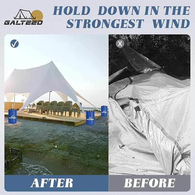 Canopy Water Weight Bag,88 LBS Water Tent Weights Set of 4 Leg Weights for Pop Up Canopy,Canopies,Tent,Gazebo,Blue