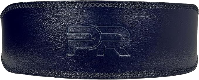 Women's 100% Pure Heritage Full Grain Leather Lifting Belt – Handcrafted with Extra Padding, Double Prong Buckle & Double Stitching (Dark Blue M)