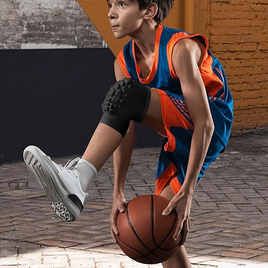 Wrestling Knee Pads for Kids Youth Adult, Knee Compression Sleeve for Basketball Volleyball Football, 1 Pair Short Knee Pads Sleeves ((#2) Black-2pcs,XXLarge)