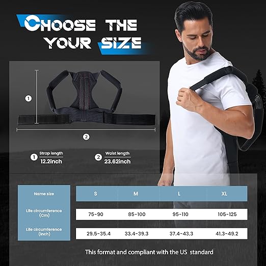 Posture Corrector for Men and Women, Adjustable Back Brace for Back, Neck and Shoulder Pain Relief, Back Support for Posture Improving Scoliosis, Hunchback, Hump, Thoracic, Spine Corrector (X-Large)