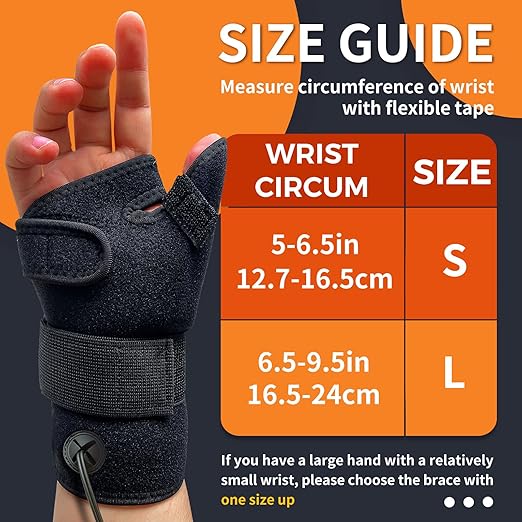 Wrist & Thumb Heating Pad for Arthritis and Carpal Tunnel Relief, Hand Heating Pad for Sprains, Trigger Thumb, Tendonitis, Hand Pain Relief - Left & Right Hands(L)