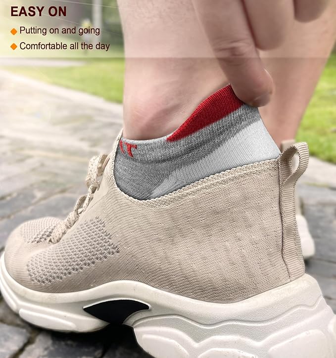 BULLIANT Men Running Socks,Active Ankle Socks No Show For Men With Cushioned Footbed Arch Support Breathable Wicking
