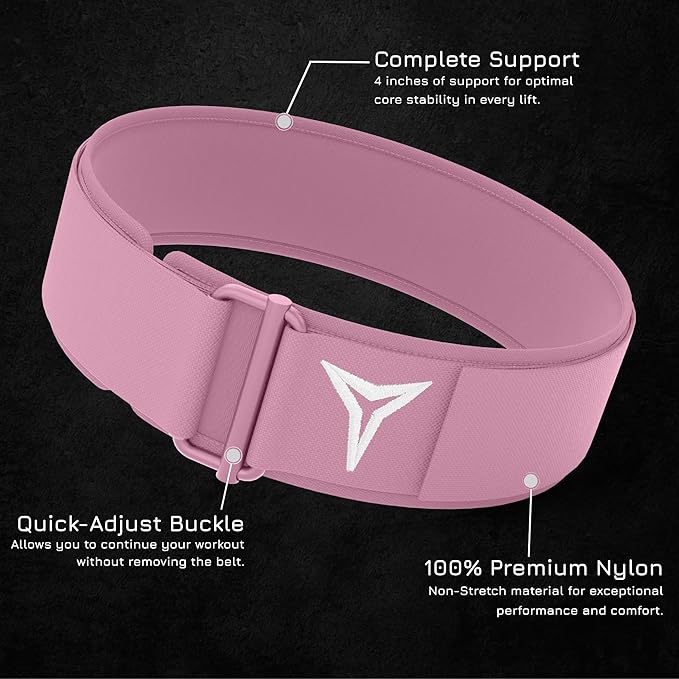 Breaking Limits Pink Lifting Belt - Weight Lifting Belt Women & Men - Squat Belt for Gym, Workout, Weightlifting, Powerlifting, Deadlifts - Cinturones para Hombre Gym - Woman Lifting Belts