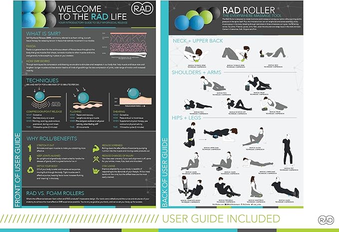 RAD Roller Stiff Peanut Massage Ball - High Density Peanut Massager - Myofascial Release for Back, Feet, Neck, Psoas - Suboccipital Release Device, Thoracic Spine Roller Balls