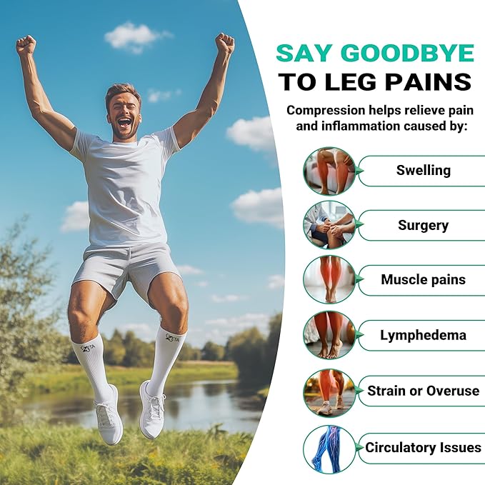 Zeta Wear Plus Size Compression Sleeves 15-19mmHg Medical Grade Wide Calf