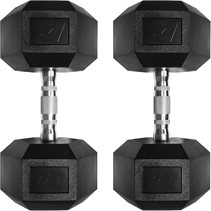 Ritfit 5-650 LBS PVC Encased Hex Dumbbell Sets with Optional Rack for Home Gym, Hand weight with Chrome Handle for Strength Training,Workouts