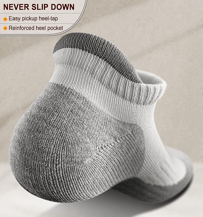 BULLIANT Men Running Socks,Active Ankle Socks No Show For Men With Cushioned Footbed Arch Support Breathable Wicking