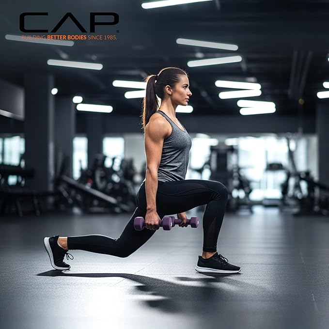 CAP 20 LB Set of Neoprene Dumbbells with Rack | 2, 3, 5 LB pairs