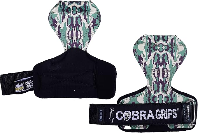 Cobra Grips Weight Lifting Gloves with Adjustable Neoprene Padded Wrist Wraps - Heavy Duty Alternative to Power Lifting Hooks for Deadlifts
