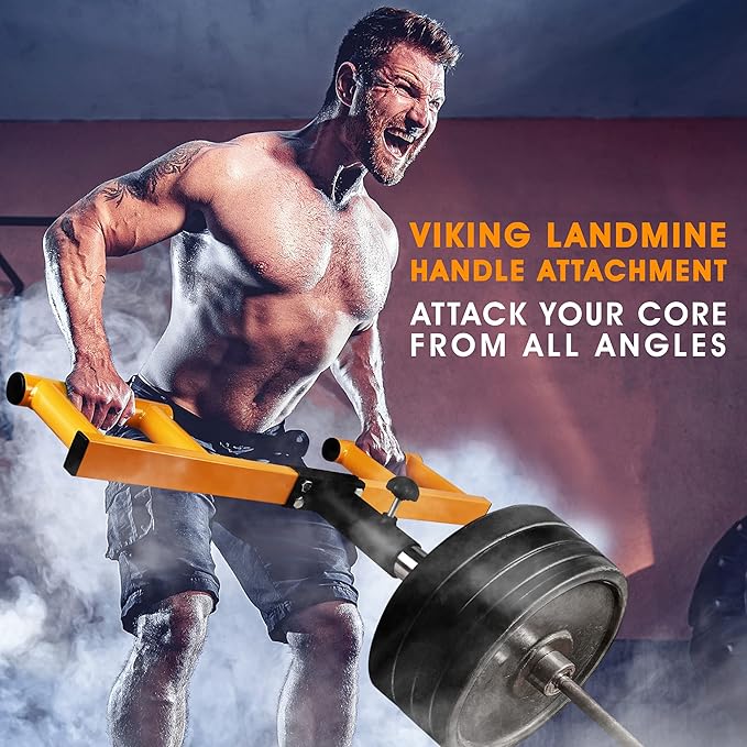 Yes4All Viking Press, Landmine Handle Attachment for 2-Inch Olympic Barbell – 3 Hand Grip Positions - Support Home Gym for Deadlift, Squat Workout, Increased Versatility