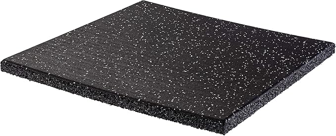 Genaflex Pro Heavy Duty Thick Rubber Gym Floor Tiles High Density Shock Absorbent Laminated Deadlift Mats - 1" Thick X 20" W X 20" L - 2.7 Sq. Ft. (Tan/Black, 20 Tiles - 54 Sq. Ft.)