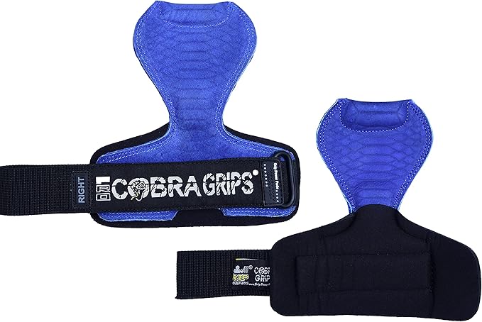 Cobra Grips Weight Lifting Gloves with Adjustable Neoprene Padded Wrist Wraps - Heavy Duty Alternative to Power Lifting Hooks for Deadlifts