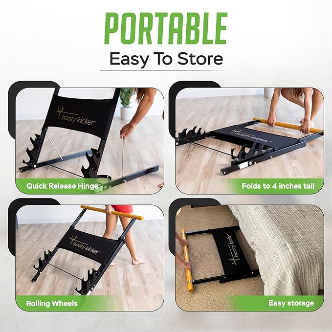 Portable Folding Exercise Bar for Barre, Balance and Ballet Home Workouts, Strong Freestanding Stable Design