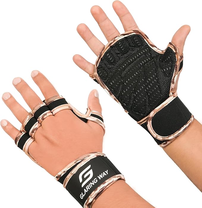 Neoprene Padded Weight Lifting Gloves for Men and Women - Ventilated Workout Gloves for Athletes Gym Sessions Cycling Tracking & Sports with Full Palm Protection