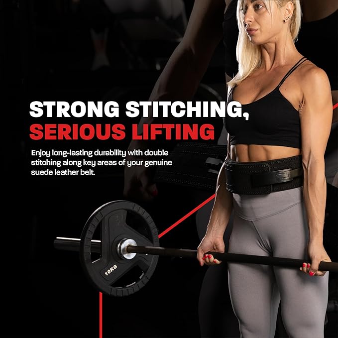 Hawk Sports Weightlifting Belt for Men and Women, Black 10mm Thick, 4-Inch Wide Lever Belt for Safely Increasing Weight and Lifting Power for Deadlifts, Squats, and Other Workouts