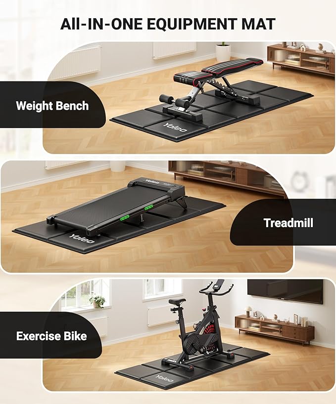 Yoleo Adjustable Weight Bench, 660LB Foldable Workout Bench with Extended Head/Neck Protection/Spine Support for Bench Press, Fast Folding Incline Decline Flat Bench