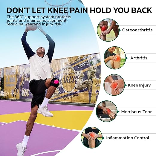 aoFIT Knee Brace for Men & Women, Adjustable Compression with Memory Stabilizers for ACL, MCL, Meniscus Tear, Arthritis Pain Relief - Breathable for Sports, Running, Injury Recovery 3XL