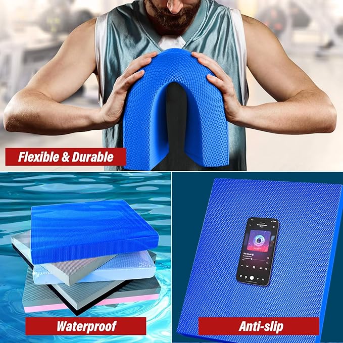 Balance Pad- Foam Balance Pad for Workout, Non-Slip & Water-Resistant Stability Trainer Mat, Soft TPE Exercise Foam Mat for Rehabilitation Stability,Physical Therapy,Fitness,Yoga (15.7" * 13" * 2")
