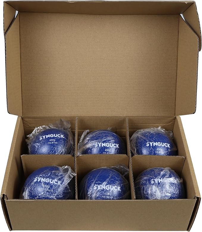 SYNGUCK 4/6 Pack Weighted Plyo Balls Set for Baseball & Softball Training - Improve Power, Pitching, Hitting - Perfect for Yoga, Fitness, Plyometrics - All Skill Levels