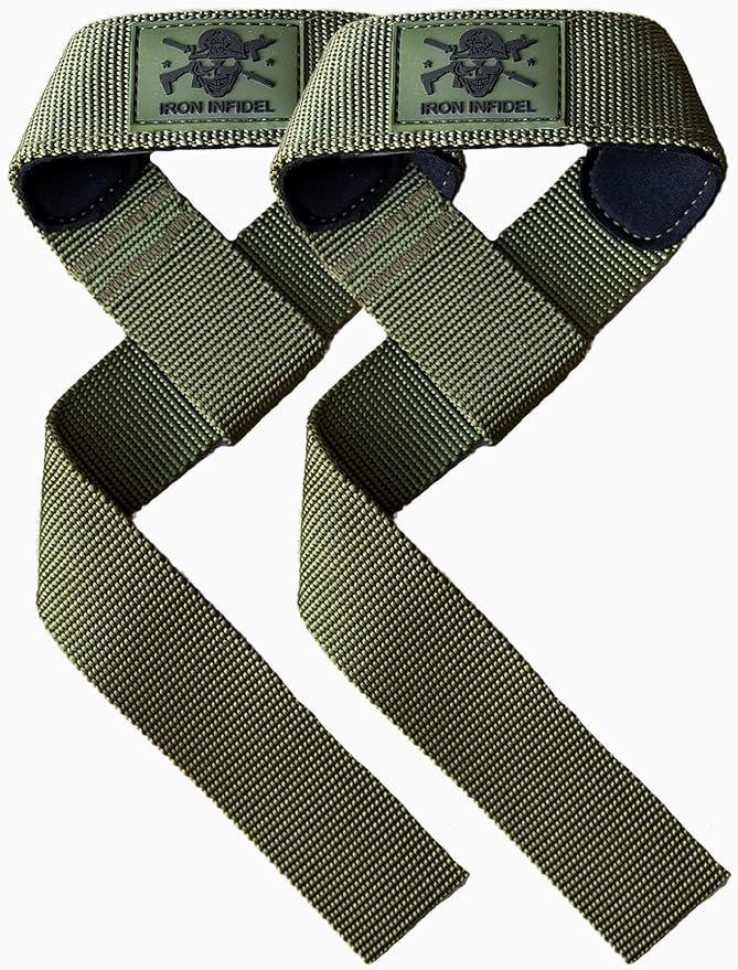 Iron Infidel Weight Lifting Straps - Wrist Straps for Weight Lifting, Deadlifting, Exercise, Crossfit, Strength Training, Olympic Lifts - Gym Straps for Grip Strength on Bar
