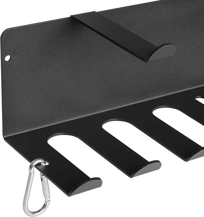Resistance Bands Rack Wall Mount Home Gym Equipment Storage Rack for Resistance Bands, Jump Ropes, Yoga Mat, Foam Roller, Chains, 16.5", Black