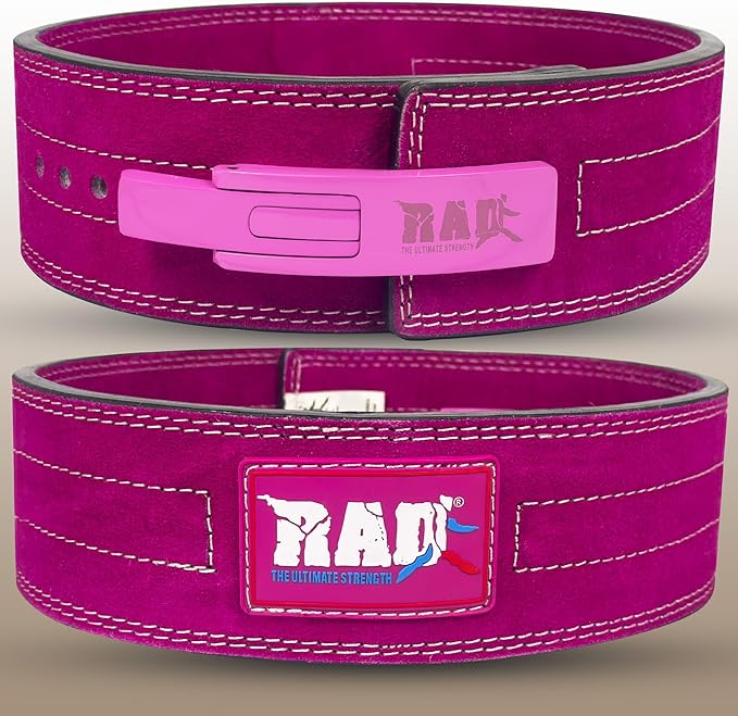 RAD Lever Weight Lifting Gym Belt for Men & Women Size 63 TO107 CM,Thick 10MM & Width 4 Inch Lever Powerlifting Belts for Women Dead Lift Workout Belt Leather Weight Lifting Lever Gym Squat Belt