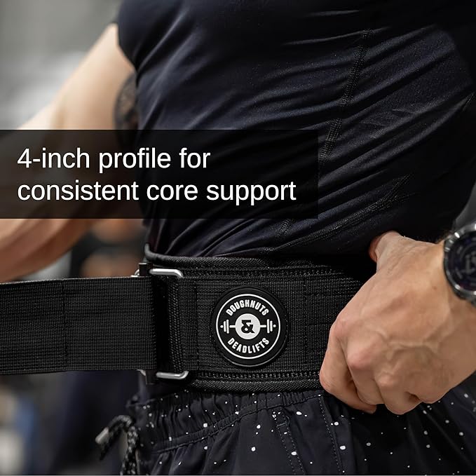 Weight Lifting Belt for Squats, Weightlifting Belt for Deadlifts - 4in Back Support for Bodybuilding | Powerlifting, Locking Metal Buckle, Weight Lifting Belts for Men - Quick Locking