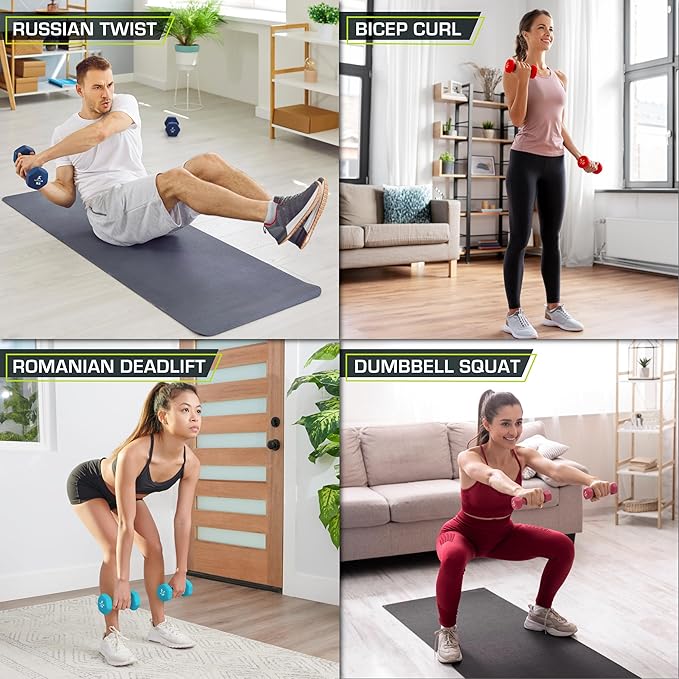 ProsourceFit Neoprene Dumbbell Coated for Non-Slip Grip