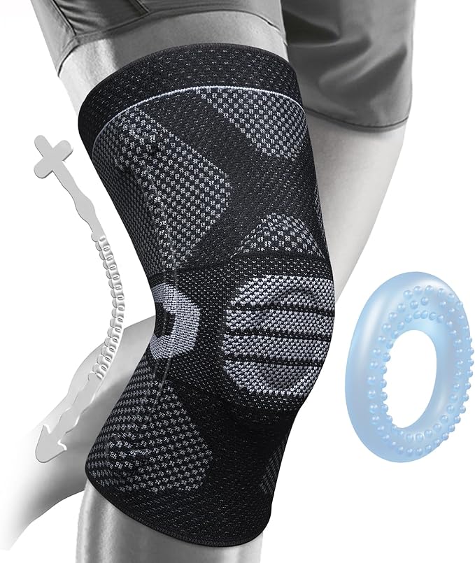 NEENCA Professional Knee Brace for Pain Relief, Medical Knee Compression Sleeve, Knee Support with Horizontal Knit Tech for Meniscus Tear, ACL, Arthritis, Joint Pain, Runner, Workout