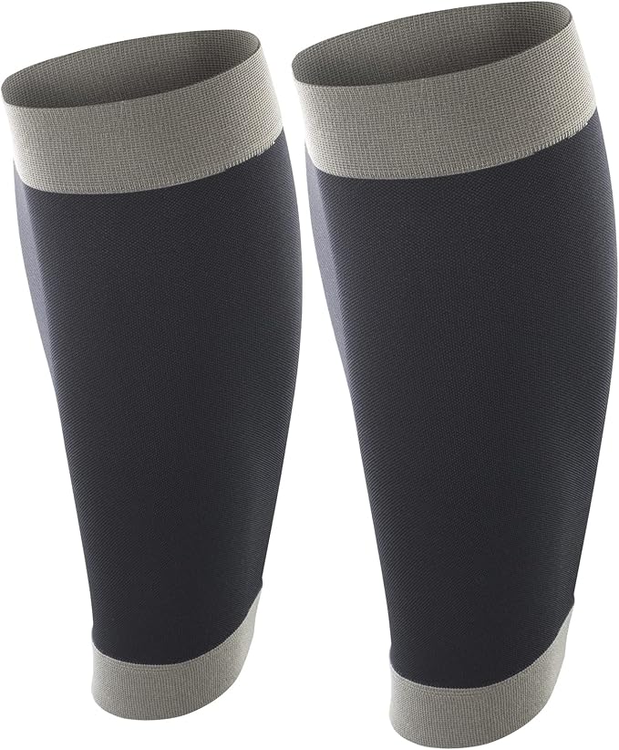 Spiro Adult Unisex Contrast Compression Calf Guards (M) (Orange/Gray)
