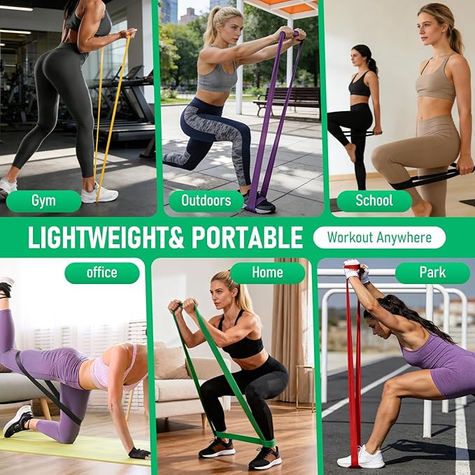 Resistance Bands for Working Out, Pull Up Assistance Bands Set, Exercise Workout Bands for Full-Body Training, Fitness, Physical Therapy, Home Gym for Women & Men