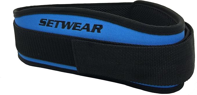 Fitness Belt for Weightlifting Powerlifting - SetWear Sport Back Belt- Olympic Lifting Squats Deadlift- Adjustable With Lumbar Wedge Back Support- Men & Women - Workout Gear