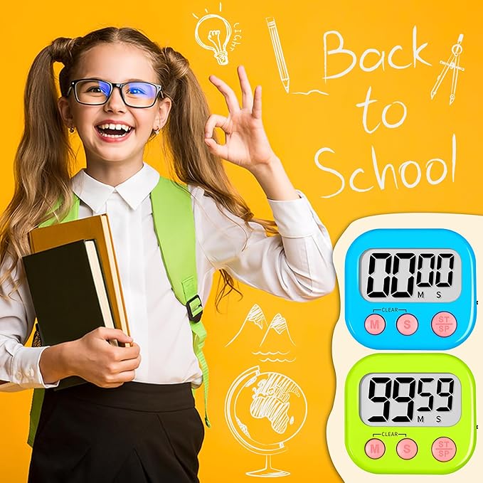ZILLEEN Classroom Timer for Kids Teachers 4 Pack Digital Timers