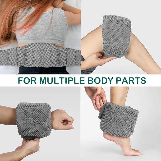Microwavable Heating Pad for Neck and Shoulders Back 33 * 6" Extra Long Weighted Microwave Moist Heat Pack for Cramps, Pain Relief Warm Compress Neck Wrap to Relax Sore Muscles, Joints, 1 Pack