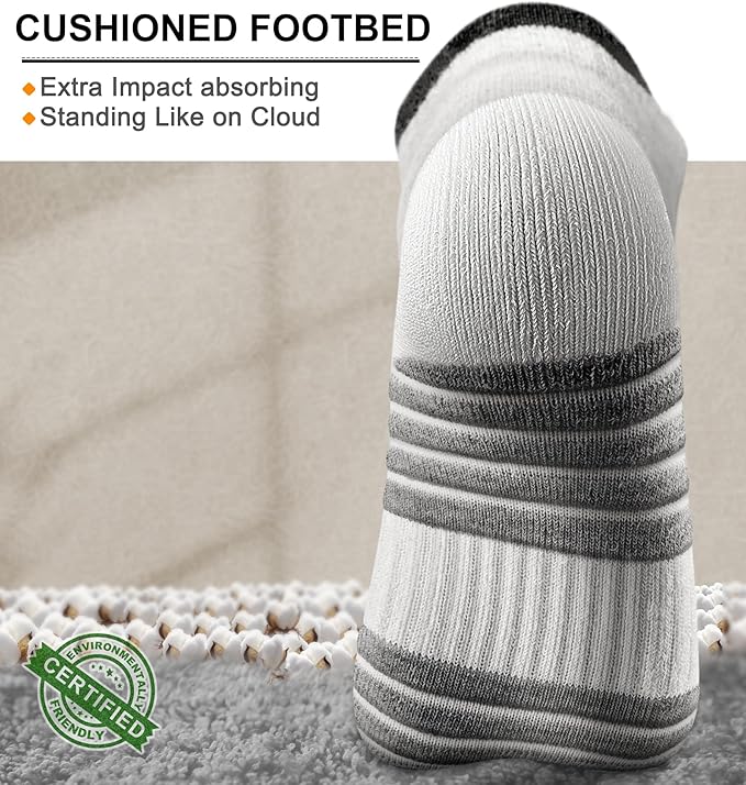BULLIANT Men Running Socks,Active Ankle Socks No Show For Men With Cushioned Footbed Arch Support Breathable Wicking