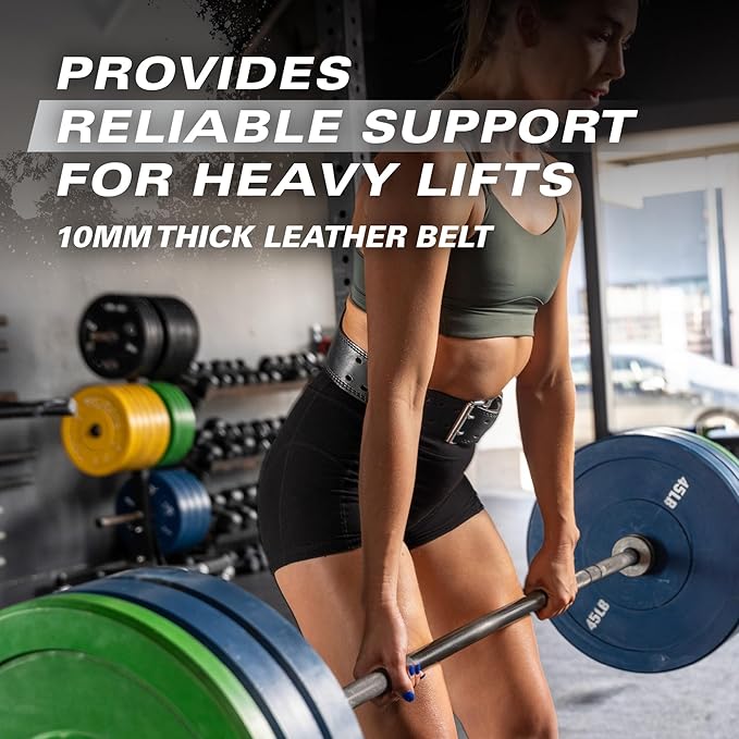 Harbinger Unisex 10mm Powerlifting Gym Belt for Weightlifting, Deadlifts,and Squats